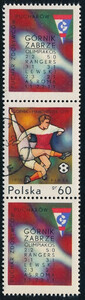 znaczek pocztowy 1861 pasek p-z-p kasowane Finał rozgrywek o Puchar Zdobywców Pucharu w piłce nożnej