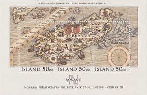 Islandia Mi.0744-746 Blok 12 czysty** Czesław Słania