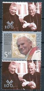5094 przywieszka 2 p-z-p pasek czysty** 100 rocznica urodzin Świętego Jana Pawła II