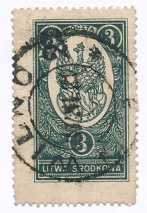 Litwa Środkowa 36 B kasowany Różne rysunki