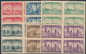 380-385 w czwórkach czyste** Zniszczenia wojenne Warszawy