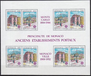 Monaco Mi.1961-1962 blok 47 czyste** Europa Cept