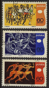 znaczki pocztowe 1863-1865 kasowane X Sesja Międzynarodowej Akademii Olimpijskiej