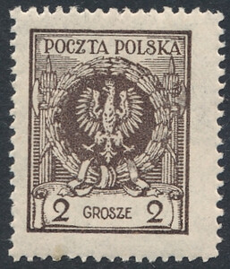 183 v papier średni ZL 11¾:11½ czyste** Orzeł w wieńcu 