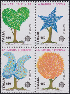 Włochy Mi.1968-1971 czworoblok czyste** Europa Cept