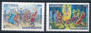 Georgia Mi.0296-297 czyste** Europa Cept