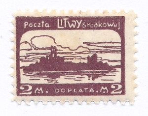 Litwa Środkowa D3 Bx papier średni gładki czysty**
