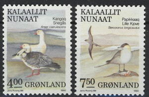 Gronland Mi.0199-200 czyste** ptaki