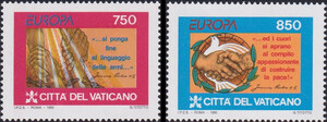 Watykan Mi.1141-1142 czyste** Europa Cept