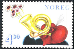 Norwegia Mi.1306 czyste** znaczki