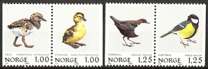 Norwegia Mi.0811-814 parki czyste** ptaki znaczki
