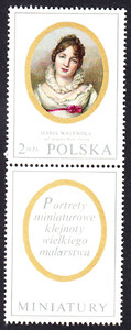 znaczek pocztowy 1874 przywieszka pod znaczkiem czyste** Miniatury w zbiorach Muzeum Narodowego