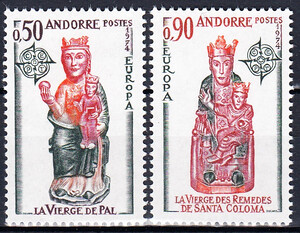 Andorra francuska 0258-259 czyste** Europa Cept