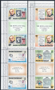 Montserrat Mi.0406-409 parki rozdzielone przywieszką typ 1 czyste**