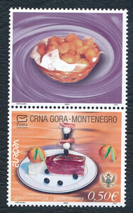 Montenegro Mi.0105 I A przywieszka nad znaczkiem czyste** Europa Cept