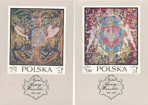 znaczki pocztowe 1901-1902 Blok 75-76 czyste** Arrasy wawelskie