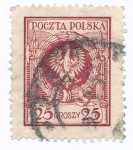 0189 kasowany Orzeł w wieńcu