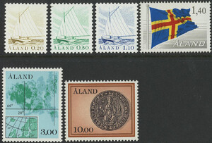 Aland Mi.0001-6 czyste** znaczki pocztowe