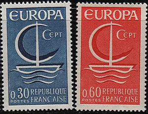 Francja Mi.1556-1557 czyste** Europa Cept