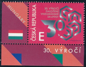Czechy Mi 1109 flaga Węgier na marginesie czysty**