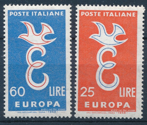 Włochy Mi.1016-1017 czyste** Europa Cept