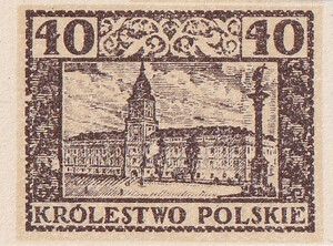 109 Projekt konkursowy barwa brązowa- Jan Ogórkiewicz Polskie Marki Pocztowe 1918 rok