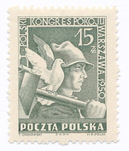529 b papier biały cienki gładki guma żółtawa czysty** I Kongres Pokoju Kongres Pokoju