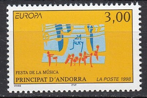 Andorra francuska 0525 czyste** Europa Cept
