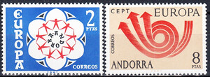 Andorra hiszpańska 084-85 czyste** Europa Cept