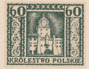 111 Projekt konkursowy barwa zielona- Jan Ogórkiewicz Polskie Marki Pocztowe 1918 rok