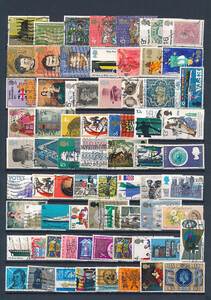 Anglia plansza znaczków kasowanych