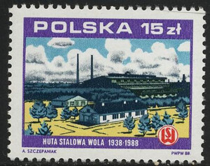 Znaczek Pocztowy. 3014 czysty** 70 rocznica odzyskania niepodległości Polski (II) - Huta Stalowa Wola 