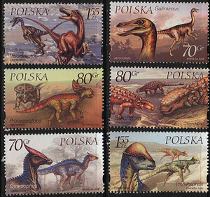 3665-3670 czyste** Zwierzęta prehistoryczne - dinozaury