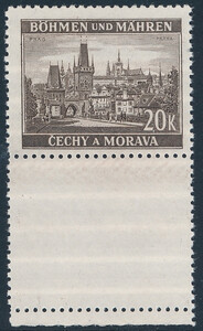 Protektorat Czech i Moraw Mi.061 pustopole pod znaczkiem czysty**