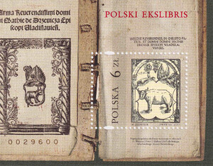 4816 Blok 313 numerator 0029600 czysty** Polski exlibris