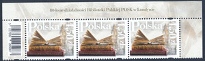 5227 pasek z nazwą emisji czyste** 80-lecie działalności Biblioteki Polskiej POSK w Londynie