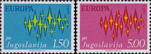 Jugosławia Mi.1457-1458 czyste** Europa Cept