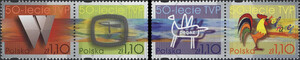 3853-3856 parki czyste** 50-lecie Telewizji Polskiej