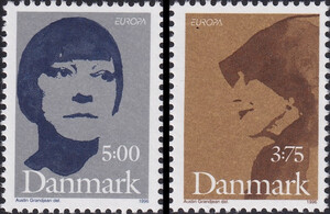 Dania Mi.1124-1125 czyste** Europa Cept