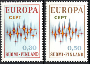 Finlandia Mi.0700-701 czyste** Europa Cept