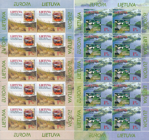 Litwa Mi.0693-694 Arkusiki czyste** Europa Cept