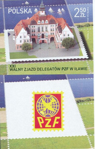 4716 A przywieszka typ IV pod znaczkiem czysta** XXI Walny Zjazd Delegatów PZF w Iławie