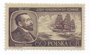  0898 b papier średni gładki czyste** 100 rocznica urodzin Józefa Conrada-Korzeniowskiego