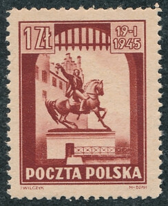 0363 papier szaroniebieski y ZL 11½ czysty** Widoki Krakowa