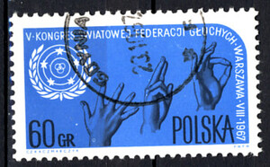 kasowane 1633 V Kongres Światowej Federacji Głuchych w Warszawie