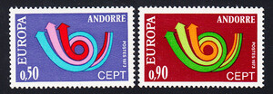 Andorra francuska 0247-248 czyste** Europa Cept