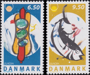Dania Mi.1405-1406 czyste** Europa Cept