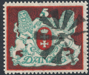 WMG 081 znak wodny Wz.10 L kasowany - stempel korkowy