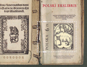 4816 Blok 313 numerator 0050005 czysty** Polski exlibris