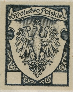 049 Projekt konkursowy barwa czarna- Jan Ogórkiewicz Polskie Marki Pocztowe 1918 rok